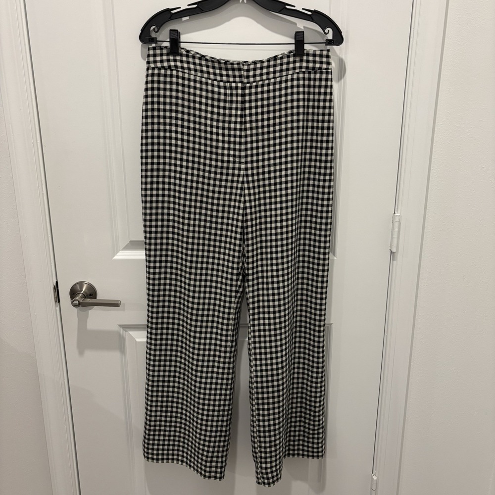 Preston & York | Womens Wide Leg Gingham Trouser Pants Careerwear Office Sz 8